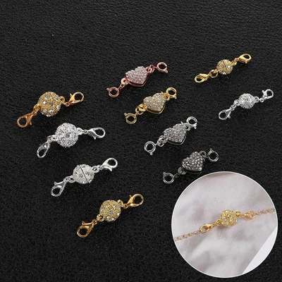 £4.42 • Buy Necklace Bracelet Connector Buckle Rhinstone Magnetic Clasps Connector Hook