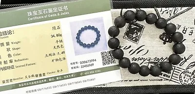 Meteorite Aerolite Stretch Bracelet With Certificate  • $36