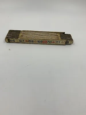 Lufkin Red End 066F 6’  Folding Wooden Ruler Used Vintage 72” • $14.20