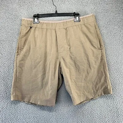Voyager Shorts Adult XL Extra Large Brown Tan Stretch Bermuda Pockets 9.5  Men's • $19.83