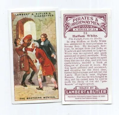 Pirates & Highwaymen Lambert And Butler  25 Reproduction Cards  Ex Cond • £7.64