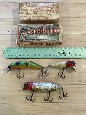 River Runt Box 3 Vintage Wood Lures • $1.99