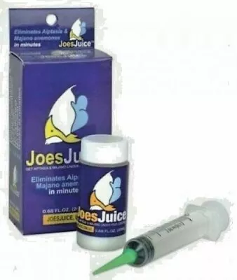 JOES JUICE 20ml ELIMINATES AIPTASIA & MAJANO ANEMONES JOESJUICE MARINE FISH REEF • £14.95