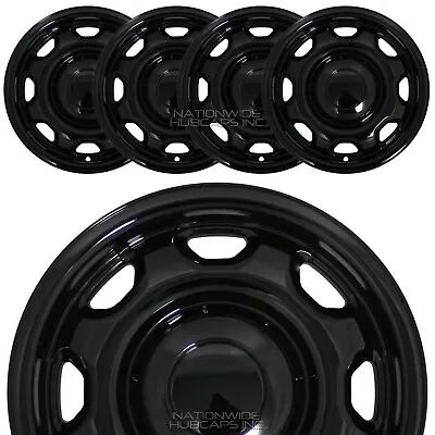 4 Black 2010-2022 For F150 XL 17  Wheel Skins Hub Caps 8 Slot Steel Rim Covers • $89.99