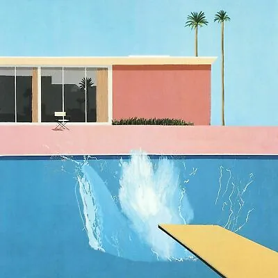 David Hockney A Bigger Splash CANVAS WALL HANGING PICTURE PRINT ART 20x20 Inch • £27