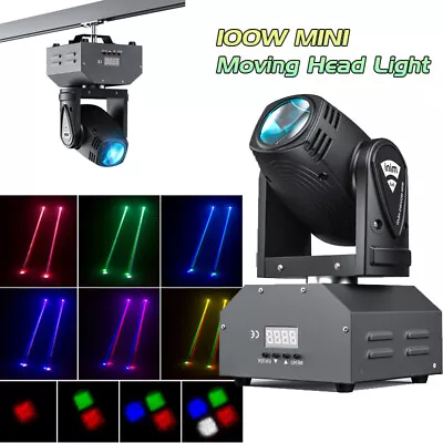 100W Mini LED RGBW Moving Head Stage Beam Light DMX Party Home DJ Spotlight US • $64.99