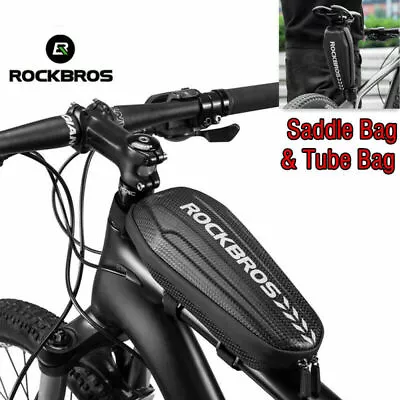 ROCKBROS MTB Road Bike Top Tube Frame Bag Cycling Hard Shell Waterproof Bag • $18.99