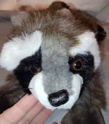 Purr-fection By MJC Raccoon Stuffed Animal Realistic Plush Laying 16  • $15.79
