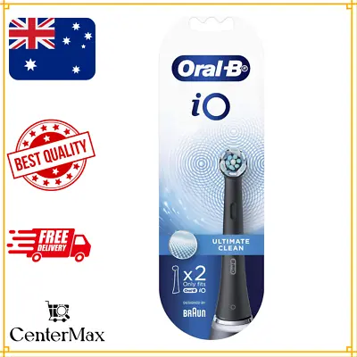 Oral-B IO Ultimate Clean Replacement Brush Heads Black 2 Counts • $27.98
