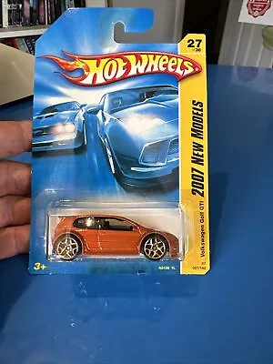 Hot Wheels Volkswagen Golf Gti - Orange - 2007 New Models - New In Package! • $0.99