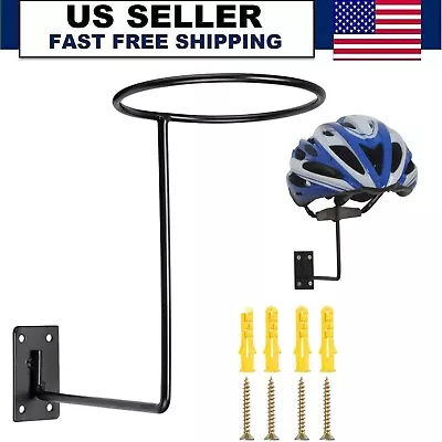 Motorcycle Helmet Holder Hook Jacket Coat Hanger Wall Mount Rack Black Steel • $13.99