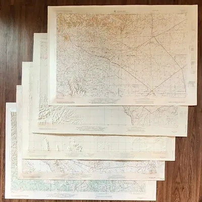 Lot Of 5 US Army Corps Of Engineers 3D Topographical Maps Texas 1960's • $299