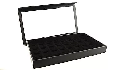 Jewellery Medal Coin Cosmetic Black Display Tray Case Detachable Lid & Insert • £34.99