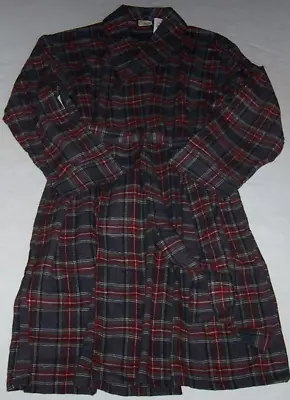 NWT L.L. Bean Scotch GRAY STEWART PLAID PORTUGUESE Cotton FLANNEL Robe Men's L • $54.99