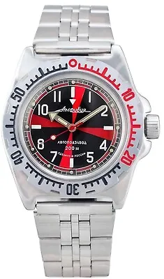 Vostok Amphibia 110650 Watch Military Diver Mechanical Automatic US SELLER • $114.95