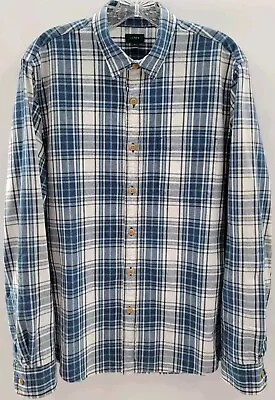 J. Crew Men's Plaid Button Down Shirt Cotton Classic Long Sleeve Size Medium • $10
