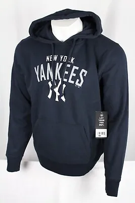 New York Yankees 47 Brand Outrush Headline Hoodie Sweatshirt XL Navy Blue • $50.99