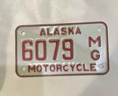 Vintage Alaska Motorcycle License Plate 6079 • $9.99