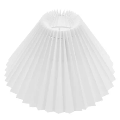  Pleated Lampshade Cloth Mushroom White Light Bulbs Decor For Table • £11.39
