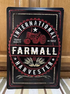 Farmall IH Metal Sign Tractor Country Farm Vintage Style Wall Decor • $42