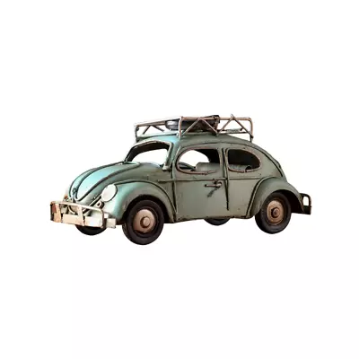 Vintage Diecast Blue Beetle With Spare Wheels On Roof Rack • $31