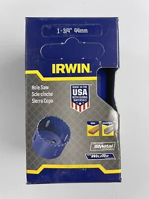 Irwin 1-3/4  - 44mm Hole Saw - 373134BX - BiMetal WeldTec • $12.50
