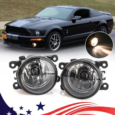 $25.99 • Buy For 2005-2017 Ford Mustang Pair Clear Lens Bumper Fog Light Lamp Replacement