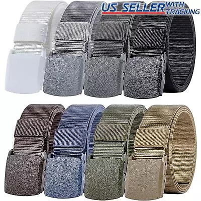 Heavy Duty Adjustable Tactical Military Style Belt Hypoallergenic Plastic Buckle • $5.99