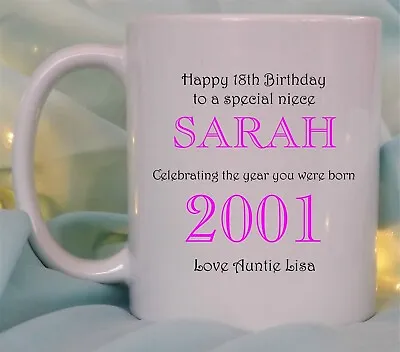 Personalised Birthday Gifts For Her Special Sister Daughter Niece Mug Any Name • £10.95