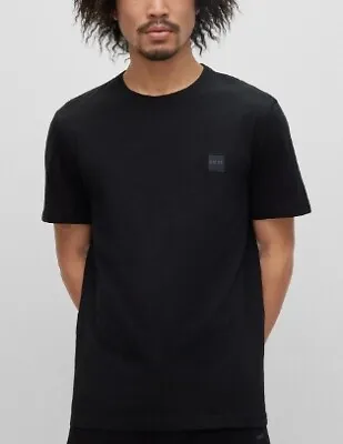 Hugo Boss BLACK Men's Cotton-Jersey Regular Fit Logo Patch T-Shirt US X-Large • $40.77
