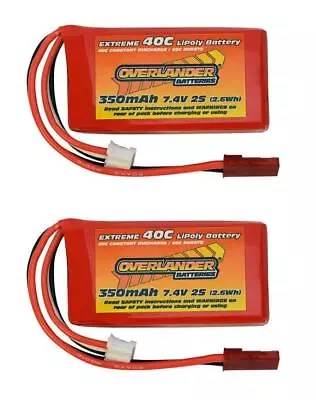 £17.95 • Buy 2 X Overlander Extreme 130 X 350mAh 7.4v 40C LiPo Upgrade Battery Blade 130X