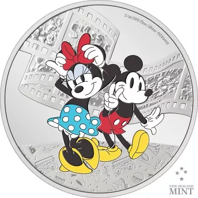 2023 - Disney Mickey & Friends – Mickey & Minnie 3oz Silver Coin • $219.99