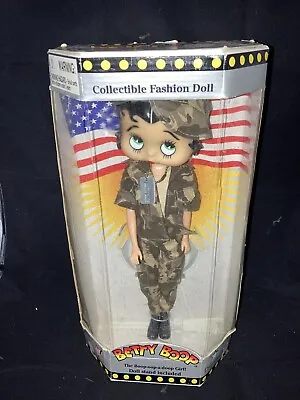 Vintage 1998 Previous Kids BETTY BOOP Collectible Fashion Doll Military Uniform • $29.99