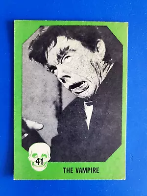 1961 Nu-Card Horror Monster Green Series Card #41 The Vampire - Gray Back • $19.95