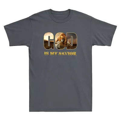 Jesus Is My Savior Lion Of Judah Lamb Of God Faith Christian Retro Men's T-Shirt • £14.99