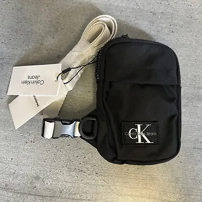 Calvin Klein Unisex Black With Monogram Crossbody Bag • £19.99