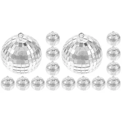 16 Pcs Decorative Mirror Disco Balls Hanging Disco Balls Reflective Disco • £16.99