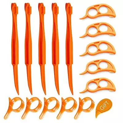 Orange Citrus Peelers Set Of 15 Plastic Easy Slicer Cutter Peeler Remover Op... • $12.76