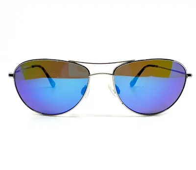 MAUI JIM Polarized Sunglasses MJ 245-17 Baby Beach Silver  Grey H9140 • $52.48