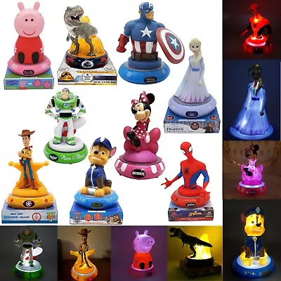 Licensed Disney Character 3D Figure Bedside Table Lamps Night Light Kids Gift • £27.49