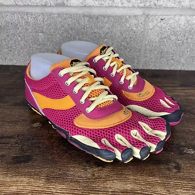 Vibram Five Fingers Running Shoes Womens Size 40 US 8.5 Lace Up Pink Athletic • $29.95