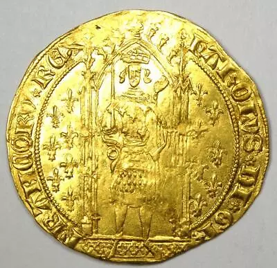 1364-80 France Gold Charles V Franc A Pied Coin - Choice AU / UNC MS Details • $1410.75