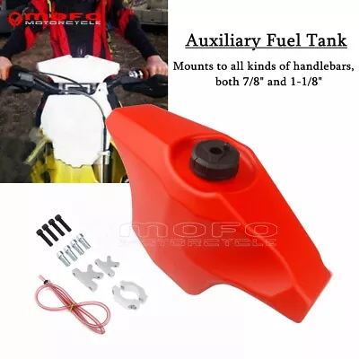 Trail Bike Handlebar Auxiliary Fuel Gas Tank For Honda CRF230F CRF450F/X/R XR400 • $89.99