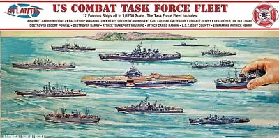 1/1200 US Navy Task Force Set: 12 Different Ships (Renewal Tooling) • $35.19