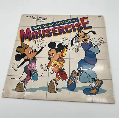 1981 Disney MOUSERCISE 12  LP With Mousercise Booklet Goofy Minnie Mickey • $14
