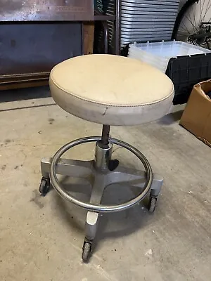 Vintage Dentist Doctor Medical Stool Rolling Swivel DentalEZ White • $79.90