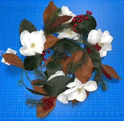 Ashland 6ft Magnolia Red Berry Garland Lot Of 2 • $45
