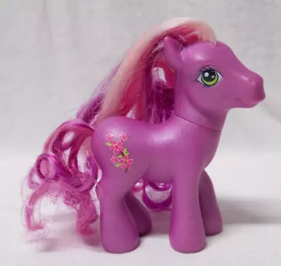 Hasbro My Little Pony Cherry Blossom Tri Color Hair Toy Pony 4.5  Figure 2005 • $12