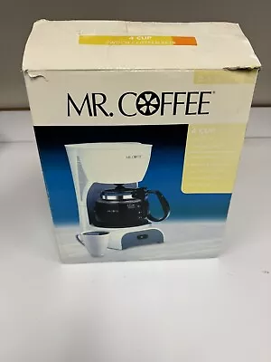 Mr. Coffee 4-Cup Coffee Maker White DR4 Simple Drip Brew W/ Glass Carafe • $19.50