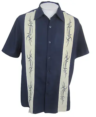 David Taylor Men Shirt PANEL Pit To Pit 26   Embroidered Latin Cuban  • $16.99